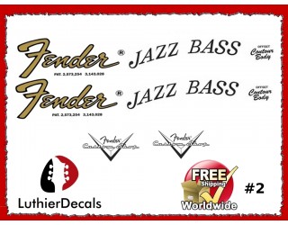 Fender Jazz Bass Guitar Decal #2